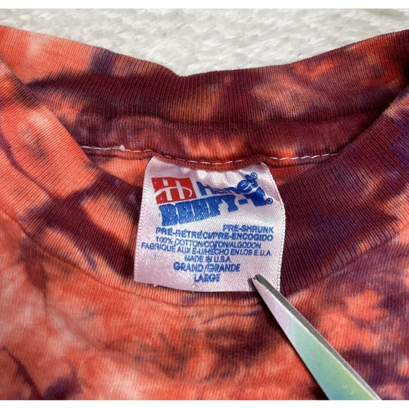 Vtg 90s Fear No Evil Luke 10.19 Jesus Single Stitch Tie-Dye T-Shirt Size Large - Picture 6 of 10